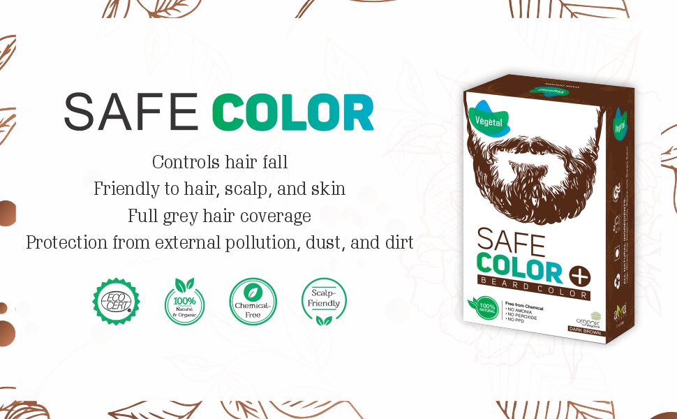 Buy Natural Beard Color Online - Dark Brown